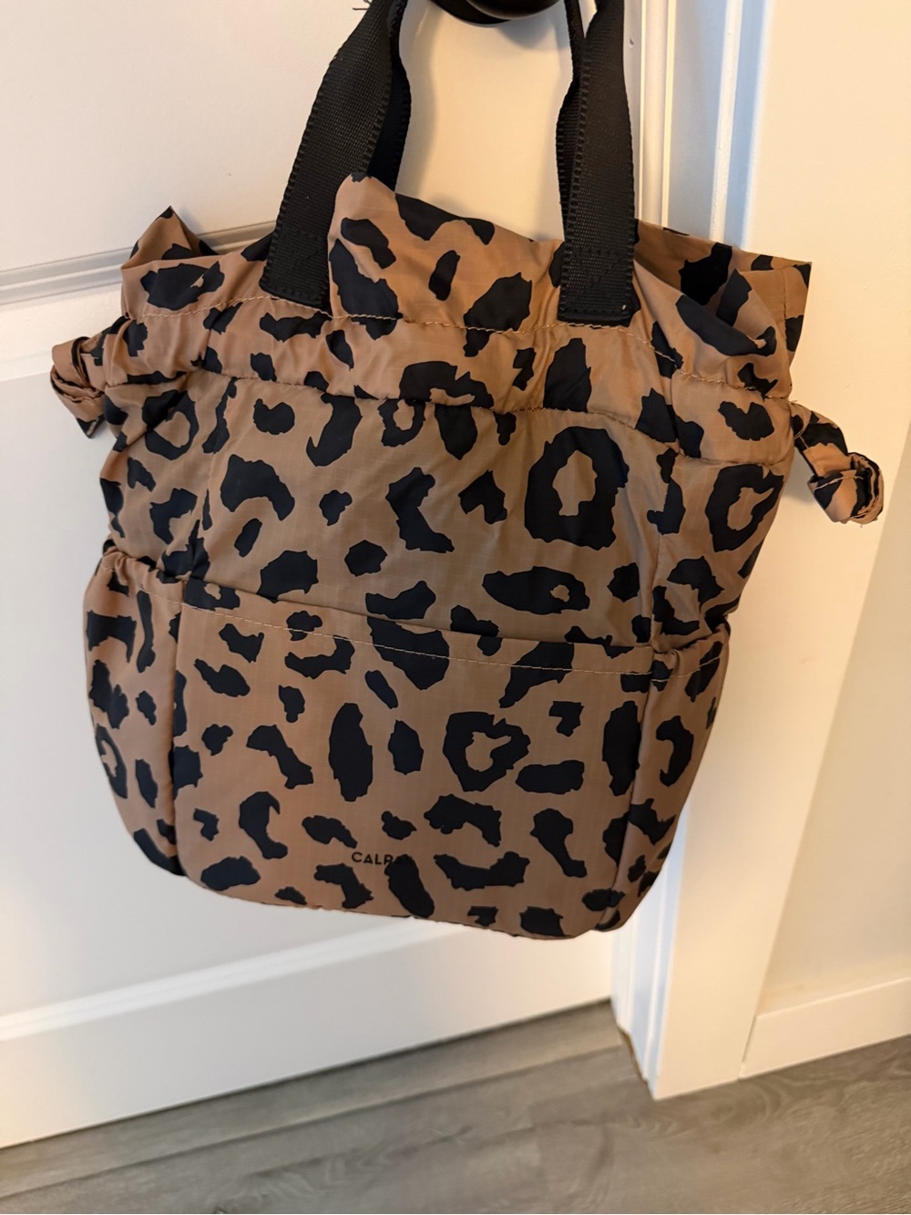 Calpak Leopard-Print Brown and Black lunch tote